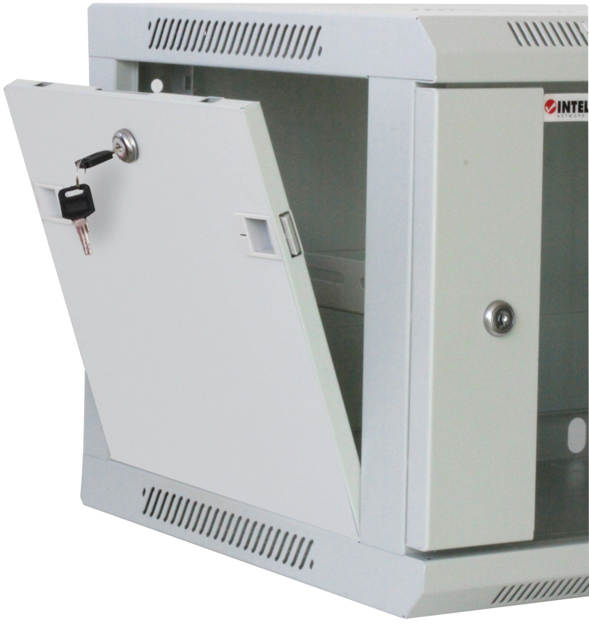 6 HE 19" Netzwerk-Wandverteiler, Standard Line, 450 mm Tiefe, grau Image 2