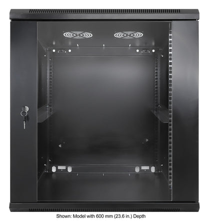 12 HE 19" Netzwerk-Wandverteiler, Standard Line, 450 mm Tiefe, schwarz Image 3