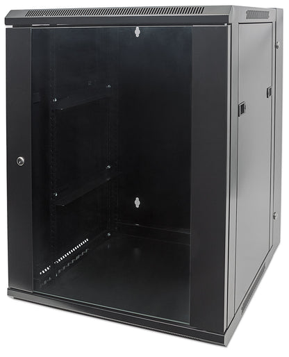 15 HE 19" Netzwerk-Wandverteiler mit Schwenkrahmen, Standard Line, 450 mm Tiefe, schwarz Image 1