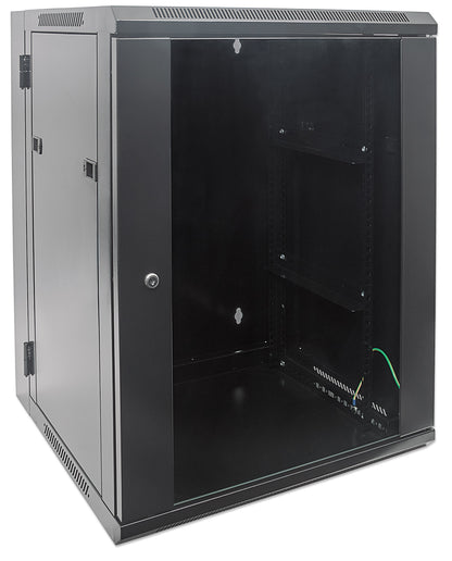 15 HE 19" Netzwerk-Wandverteiler mit Schwenkrahmen, Standard Line, 450 mm Tiefe, schwarz Image 2