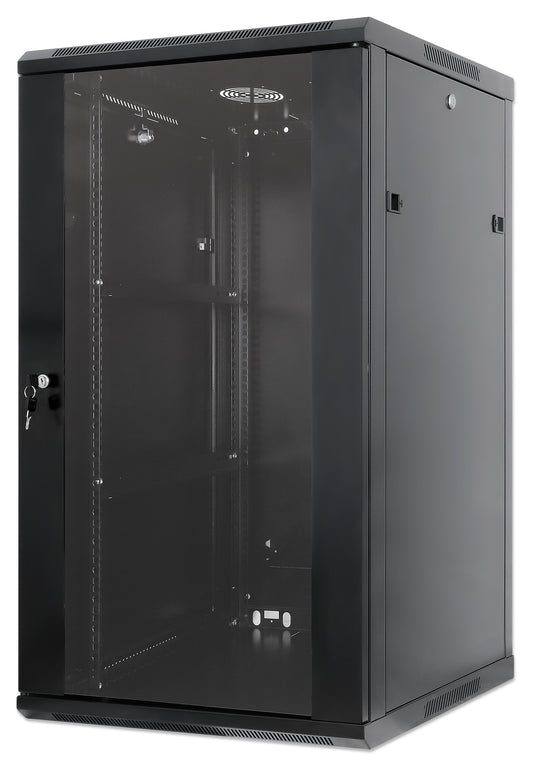 19" Wandverteiler, 20 HE, 994 (H) x 600 (B) x 600 (T) mm, schwarz Image 1