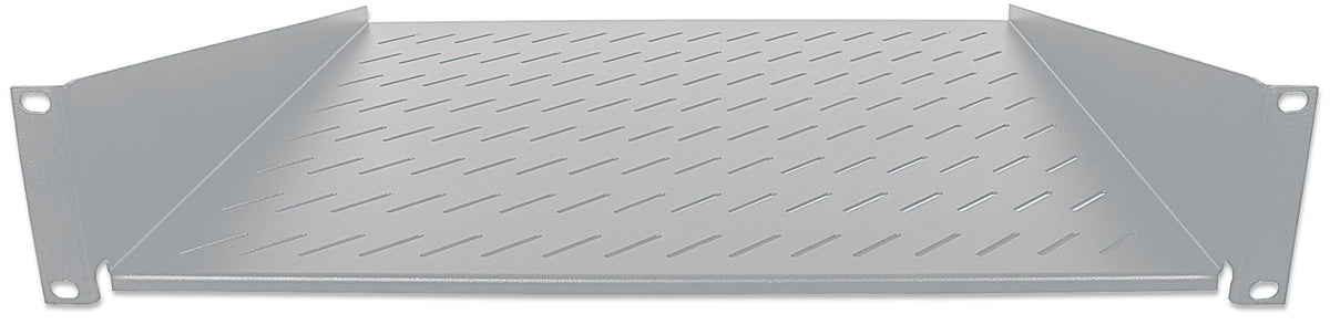 19" Fachboden zur Frontmontage, 2 HE, 250 mm Tiefe, grau Image 4