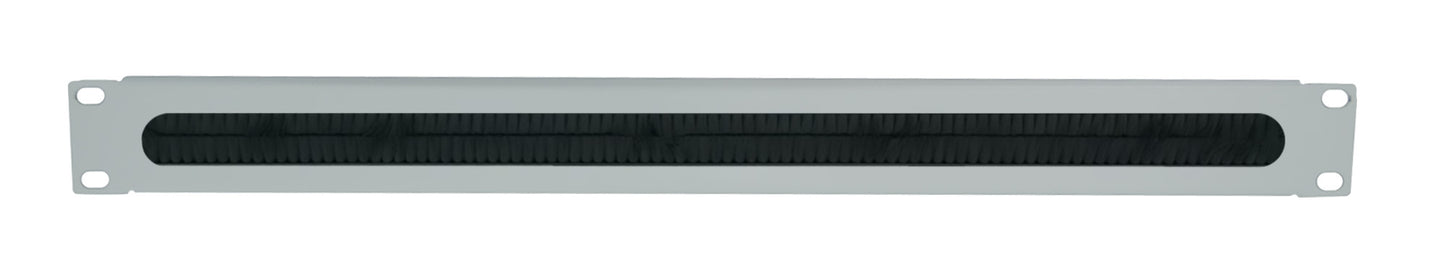 19" Kabeldurchführung, 1 HE, grau Image 1