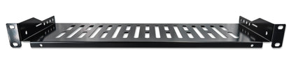 19" Fachboden zur Frontmontage, 1 HE, 150 mm Tiefe, schwarz Image 3
