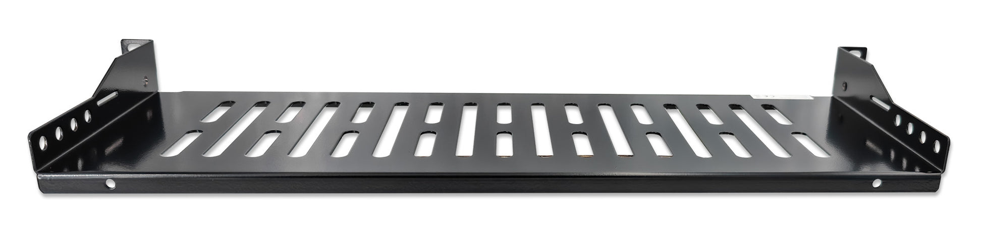 19" Fachboden zur Frontmontage, 1 HE, 150 mm Tiefe, schwarz Image 4