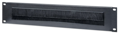 19" Kabeldurchführung, 2 HE, schwarz Image 1