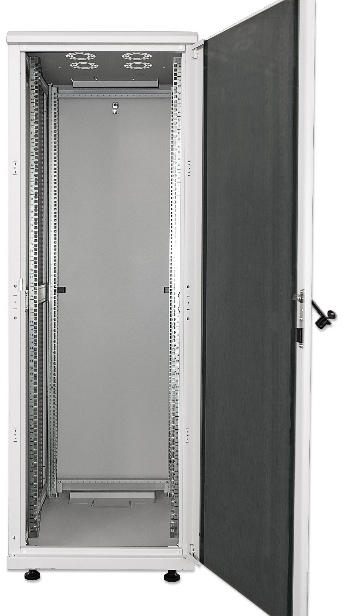 19" Netzwerkschrank, Standard Line, 26 HE, 600 (T) x 600 (B) mm, grau Image 5