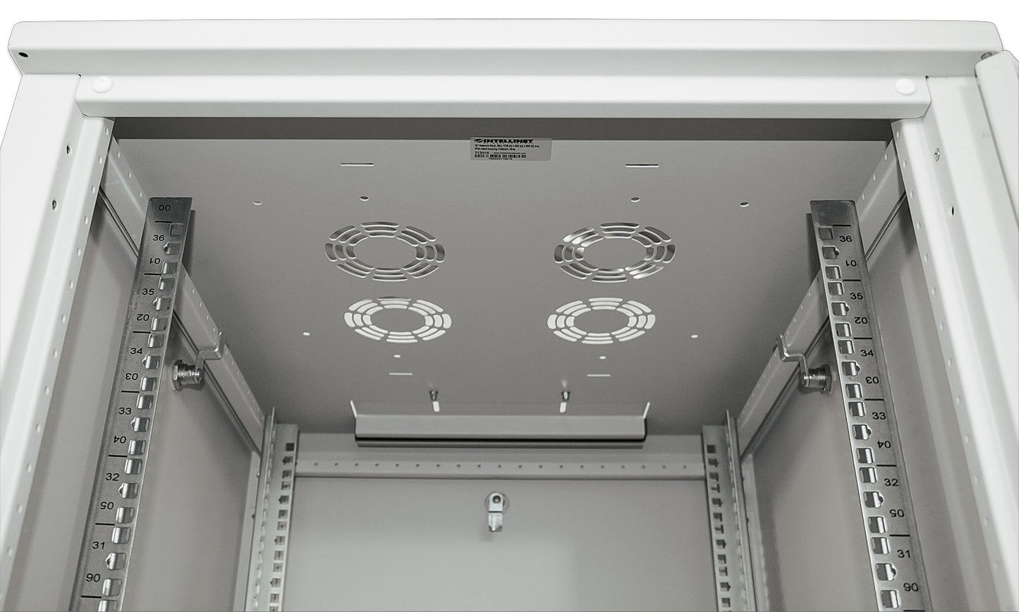 19" Netzwerkschrank, Standard Line, 26 HE, 600 (T) x 600 (B) mm, grau Image 6