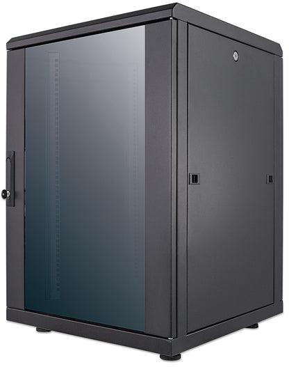 19" Netzwerkschrank, Standard Line, 16 HE, 600 (T) x 600 (B) mm, schwarz Image 1