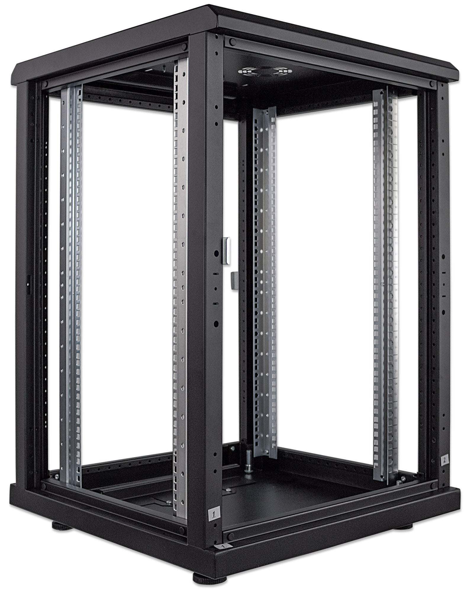 19" Netzwerkschrank, Standard Line, 16 HE, 600 (T) x 600 (B) mm, schwarz Image 6
