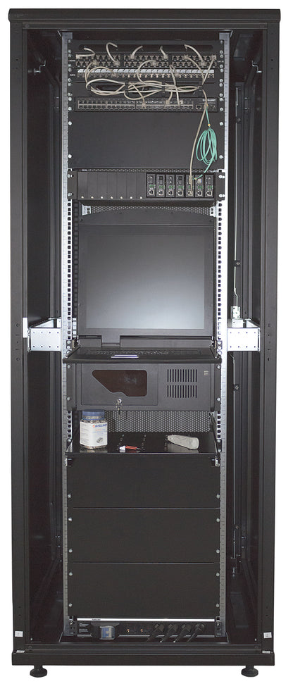 19" Serverschrank, Standard Line, 42 HE, 1000 (T) x 800 (B) mm, schwarz Image 11