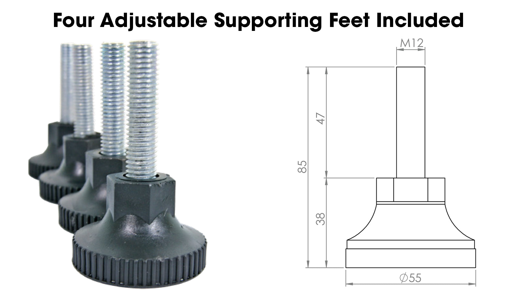 19" Serverschrank, Standard Line, 42 HE, 1000 (T) x 600 (B) mm, schwarz Image 10