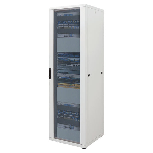 19" Netzwerkschrank, 42 HE, 2033 (H) x 800 (B) x 800 (T) mm, grau Image 1