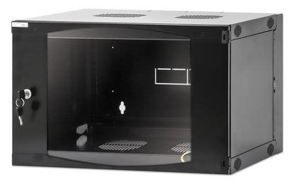 6 HE 19" Netzwerk-Wandverteiler mit Schwenkrahmen, Standard Line, 450 mm Tiefe, schwarz Image 1