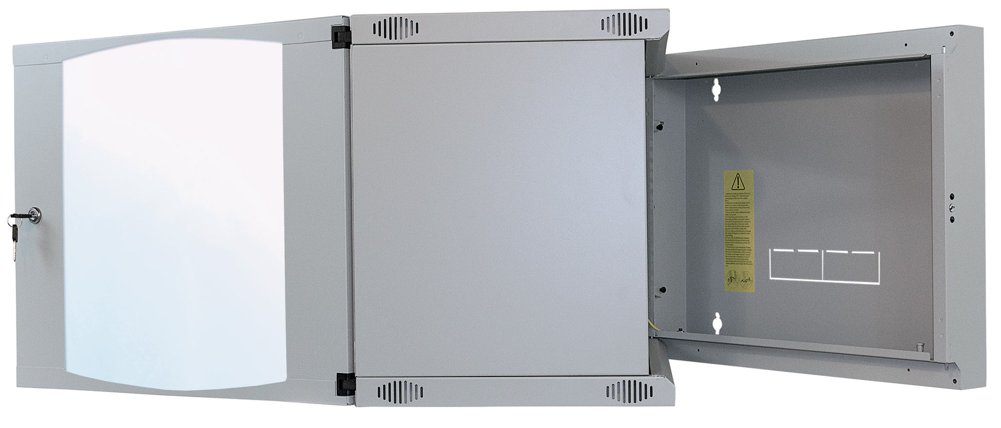 9 HE 19" Netzwerk-Wandverteiler mit Schwenkrahmen, Standard Line, 450 mm Tiefe, grau Image 9