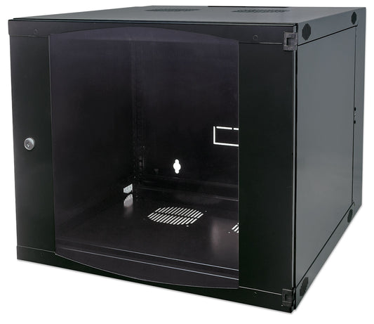 12 HE 19" Netzwerk-Wandverteiler mit Schwenkrahmen, Standard Line, 450 mm Tiefe, schwarz Image 1