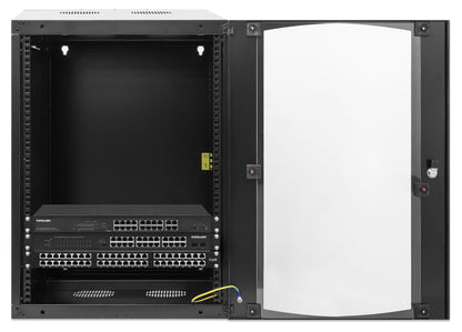 15 HE 19" Netzwerk-Wandverteiler mit Schwenkrahmen, Standard Line, 450 mm Tiefe, schwarz Image 4