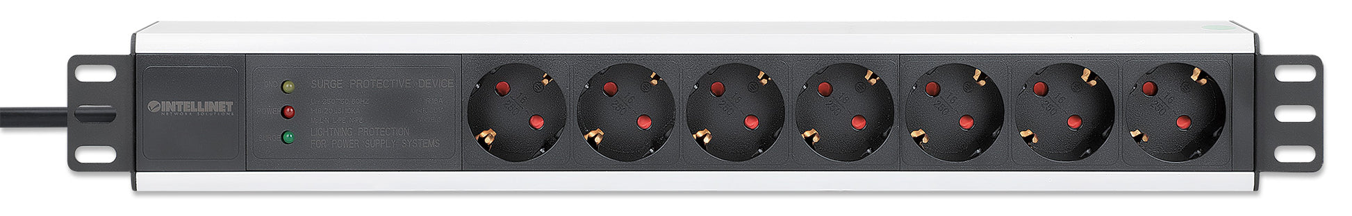19" 7-fach Steckdosenleiste, Schutzkontakt Image 4