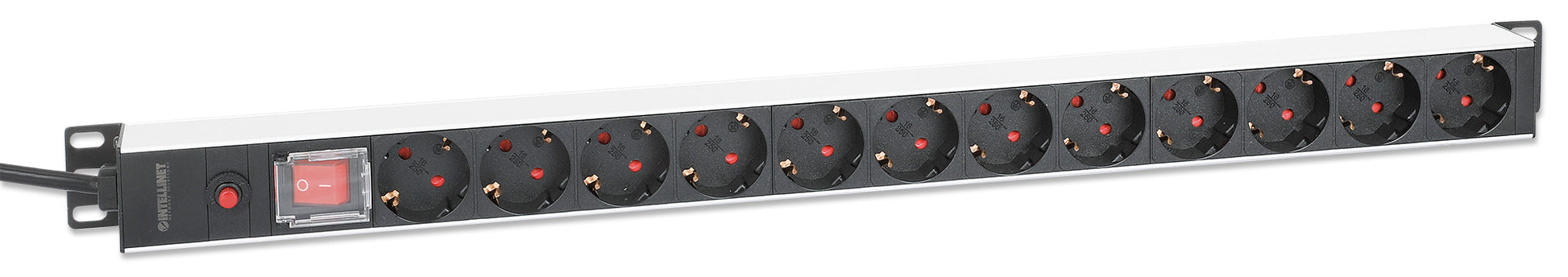 12-fach Steckdosenleiste, Schutzkontakt, vertikale Rackmontage Image 3