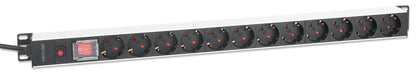 12-fach Steckdosenleiste, Schutzkontakt, vertikale Rackmontage Image 3