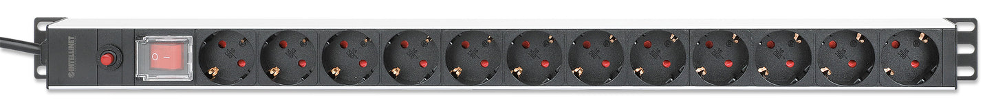 12-fach Steckdosenleiste, Schutzkontakt, vertikale Rackmontage Image 4