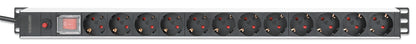 12-fach Steckdosenleiste, Schutzkontakt, vertikale Rackmontage Image 4