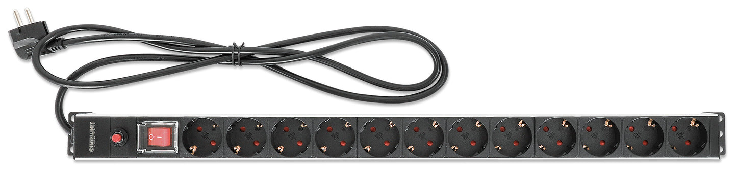 12-fach Steckdosenleiste, Schutzkontakt, vertikale Rackmontage Image 6