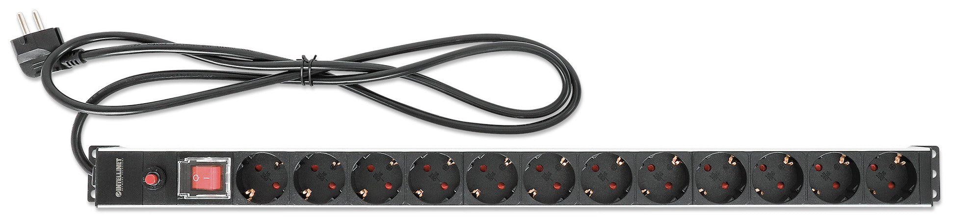 12-fach Steckdosenleiste, Schutzkontakt, vertikale Rackmontage Image 6