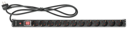 12-fach Steckdosenleiste, Schutzkontakt, vertikale Rackmontage Image 6
