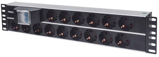 19" 15-fach Steckdosenleiste, Schutzkontakt Image 1