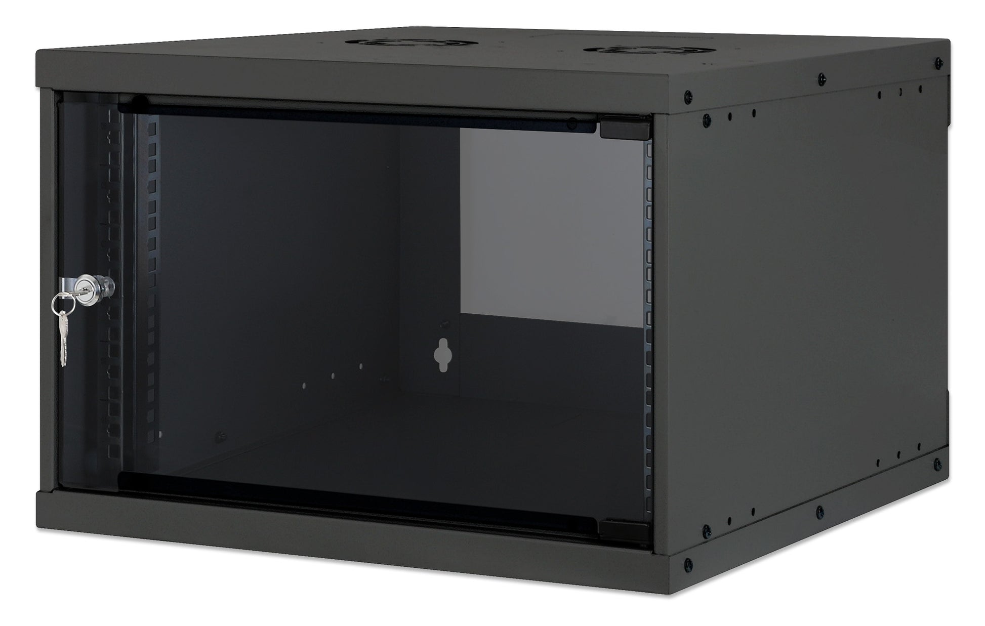 6 HE 19" Netzwerk-Wandverteiler, Basic Line, 400 mm Tiefe, schwarz Image 1