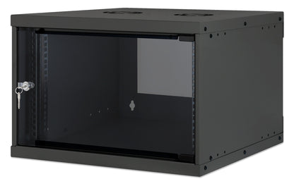 6 HE 19" Netzwerk-Wandverteiler, Basic Line, 400 mm Tiefe, schwarz Image 1