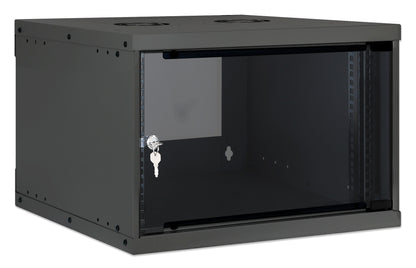 6 HE 19" Netzwerk-Wandverteiler, Basic Line, 400 mm Tiefe, schwarz Image 2