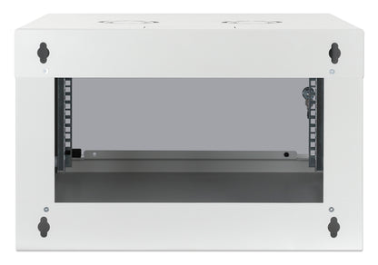 6 HE 19" Netzwerk-Wandverteiler, Basic Line, 400 mm Tiefe, grau Image 6