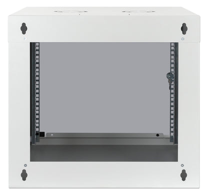 9 HE 19" Netzwerk-Wandverteiler, Basic Line, 400 mm Tiefe, grau Image 6