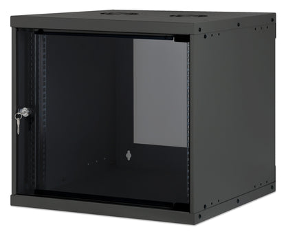 9 HE 19" Netzwerk-Wandverteiler, Basic Line, 400 mm Tiefe, schwarz Image 1