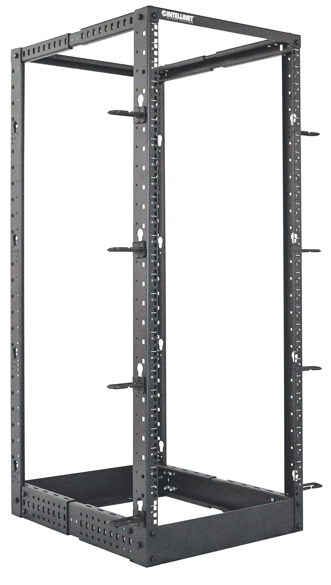 19" Netzwerk-Laborgestell, freistehend, 4 Tragschienen, 26 HE Image 2