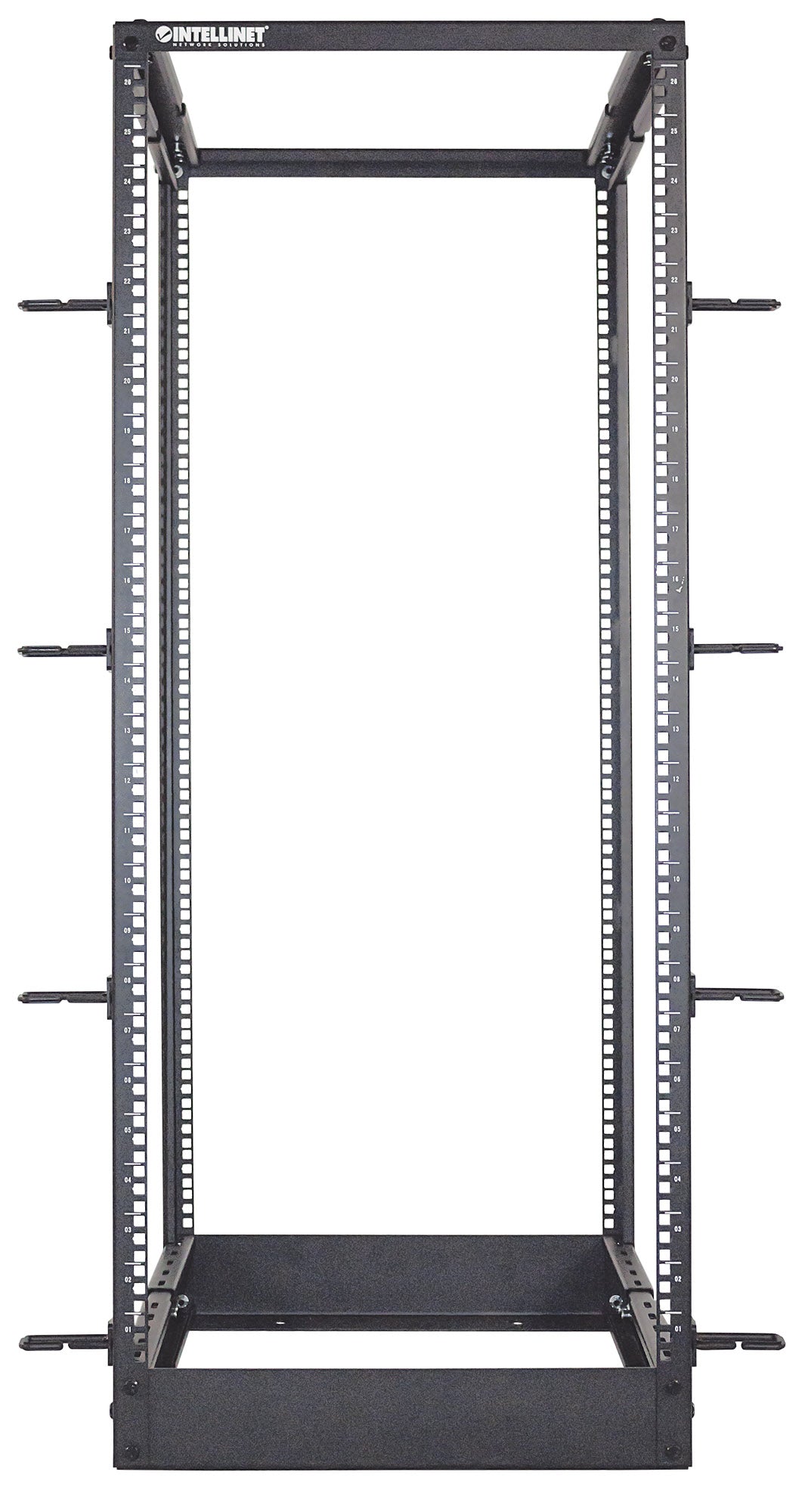 19" Netzwerk-Laborgestell, freistehend, 4 Tragschienen, 26 HE Image 3