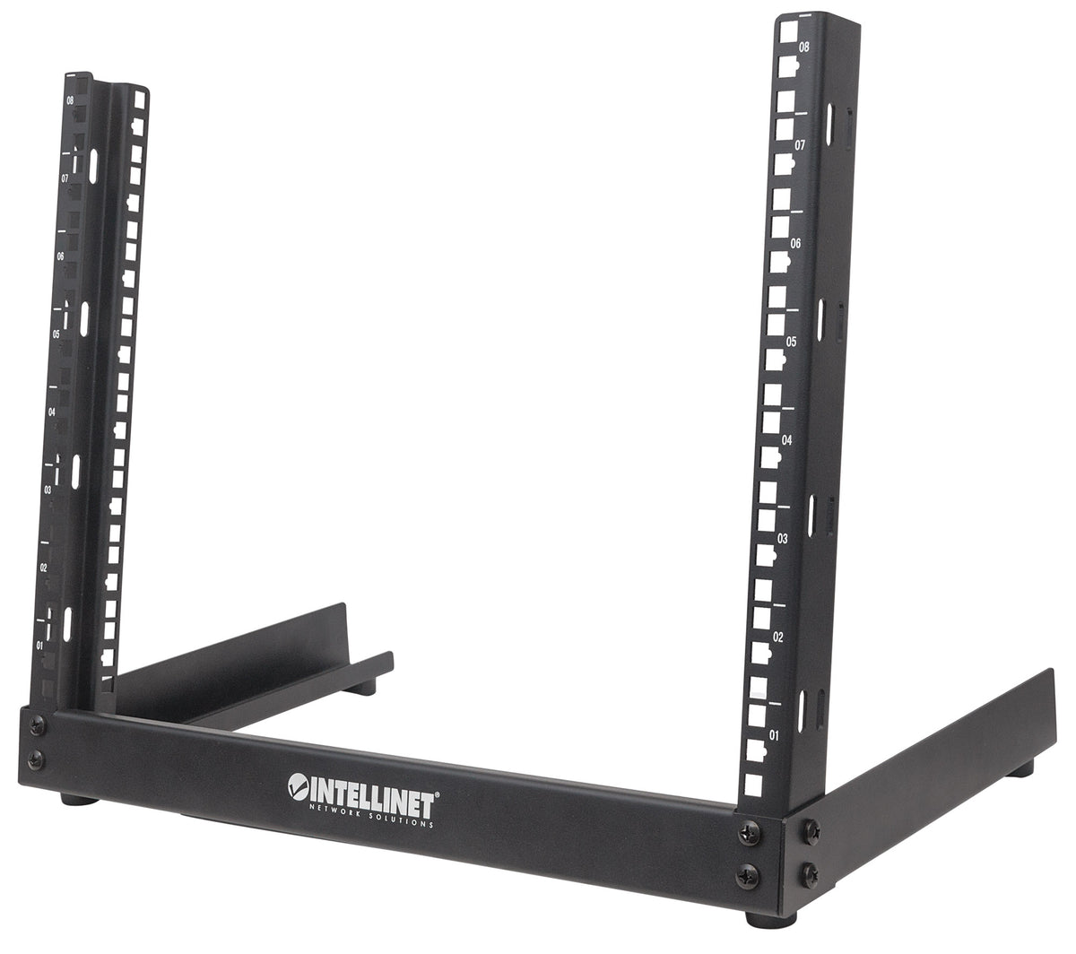 19" Netzwerk-Laborgestell, Desktop, 2 Tragschienen, 8 HE Image 1