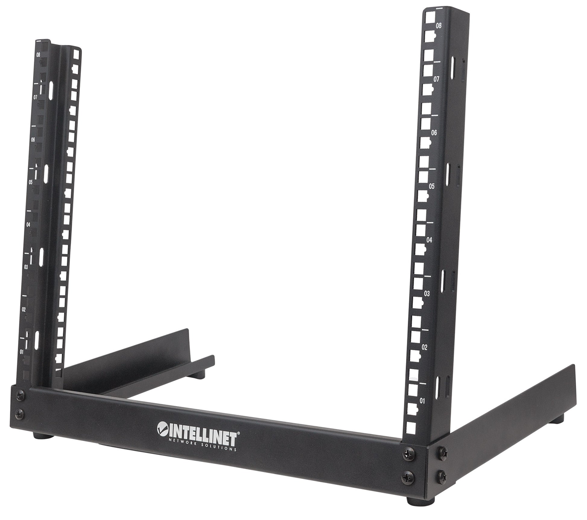 19" Netzwerk-Laborgestell, Desktop, 2 Tragschienen, 8 HE Image 1
