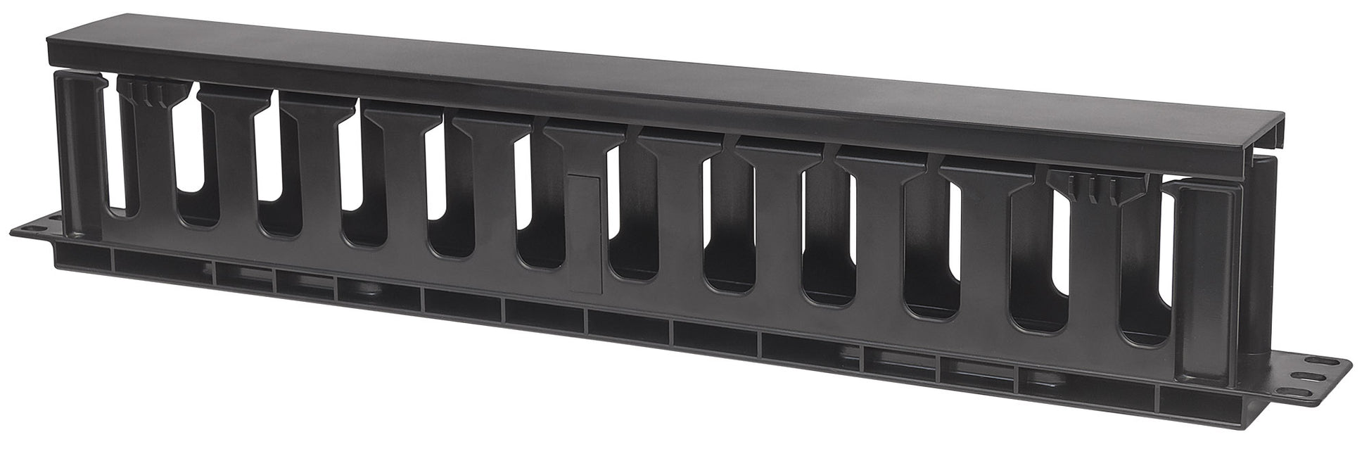 Kabelmanagement für 19"-Schränke, 1 HE, schwarz Image 1