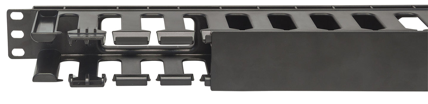 Kabelmanagement für 19"-Schränke, 1 HE, schwarz Image 4