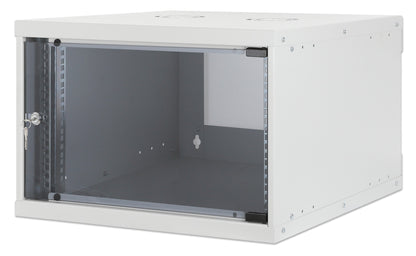 6 HE 19" Netzwerk-Wandverteiler, Basic Line, 560 mm Tiefe, grau Image 1