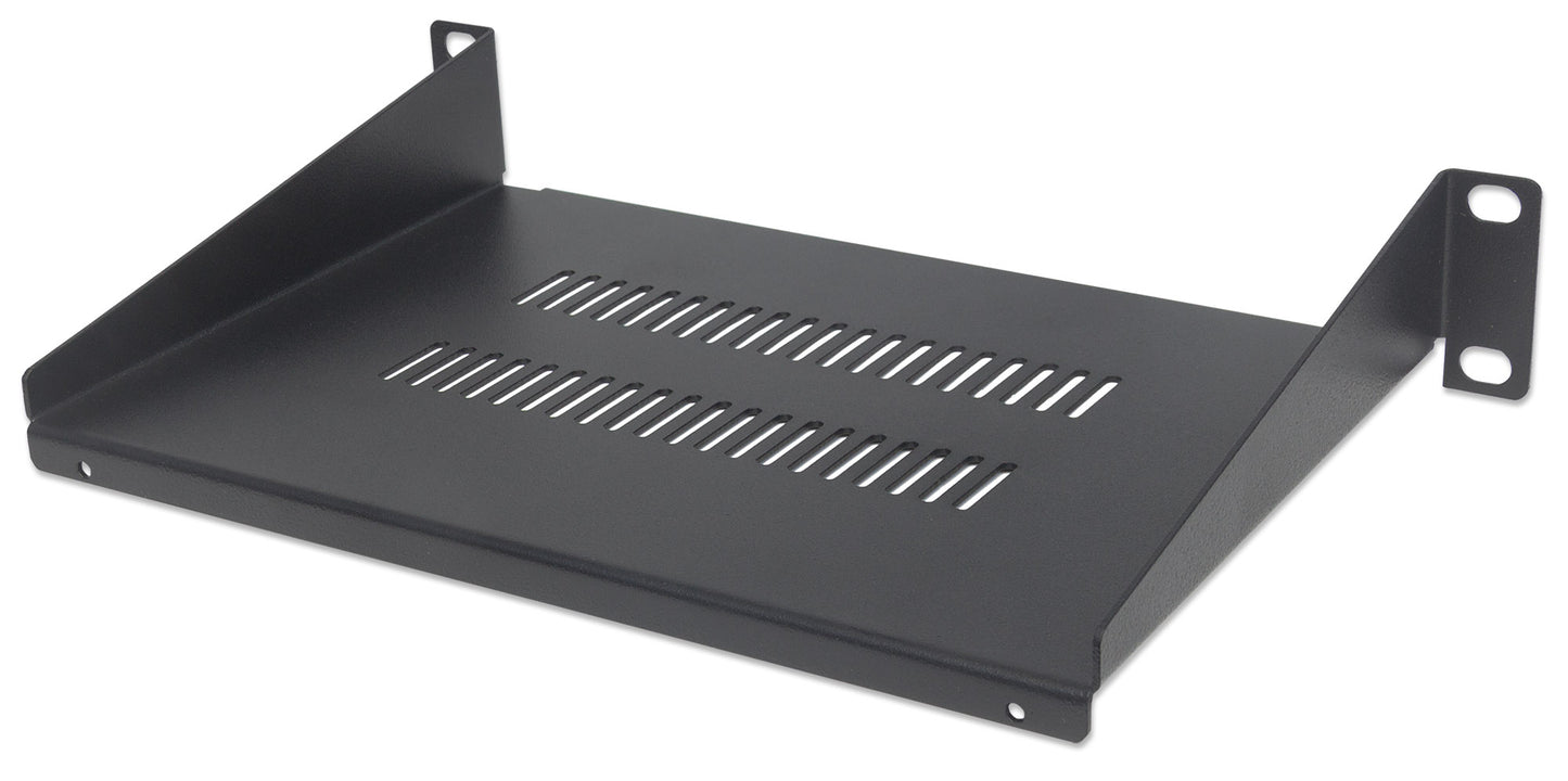 10" Fachboden zur Frontmontage, 1 HE, 150 mm Tiefe, schwarz Image 1