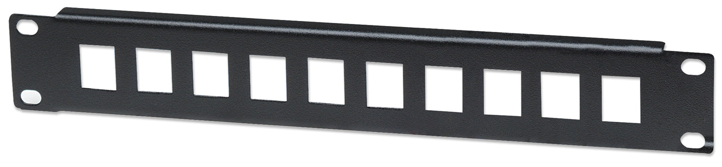 10" 10-Port Patchpanel, unbestückt, 1 HE Image 1