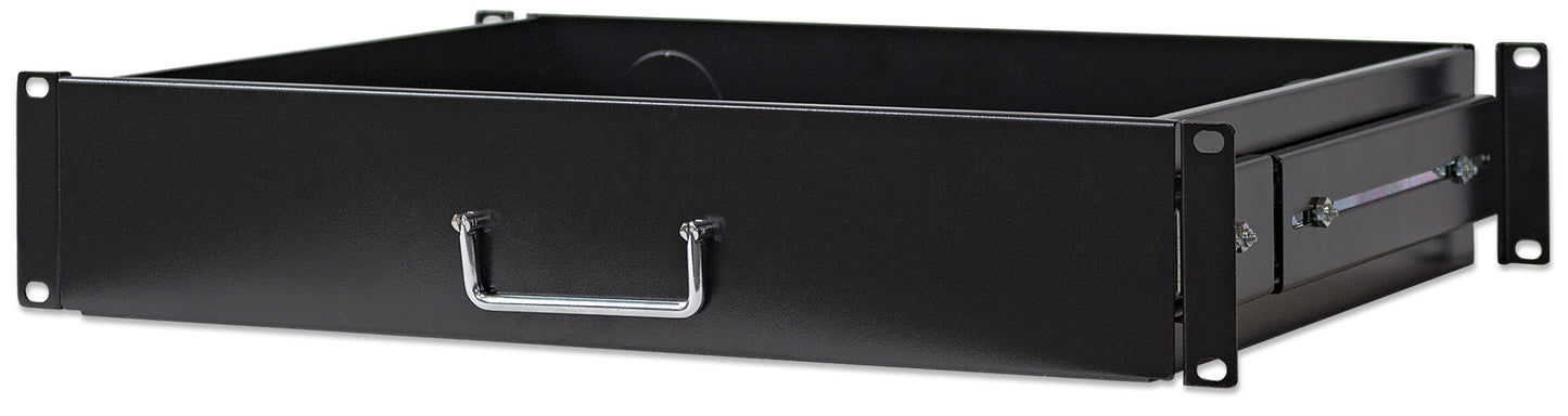 19" Schublade, 2 HE, 350 mm Tiefe, schwarz Image 1
