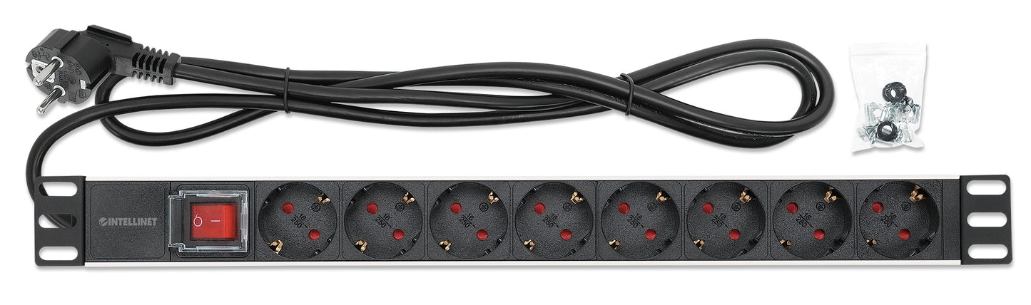 19" 8-fach Steckdosenleiste / PDU, Schutzkontakt, 1 HE Image 6