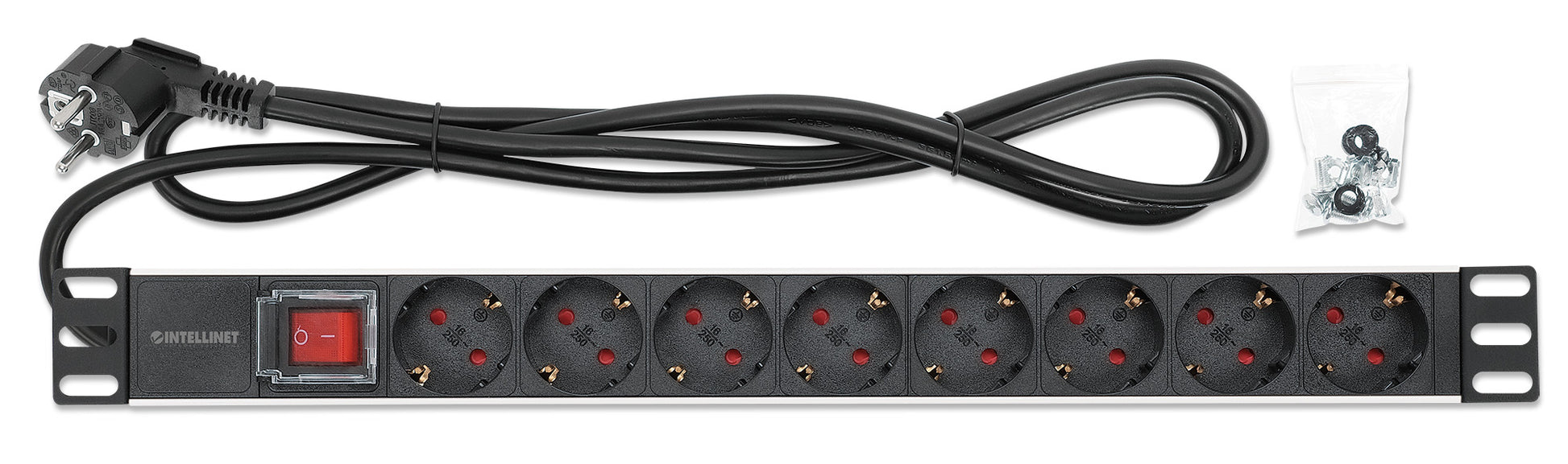 19" 8-fach Steckdosenleiste / PDU, Schutzkontakt, 1 HE Image 6