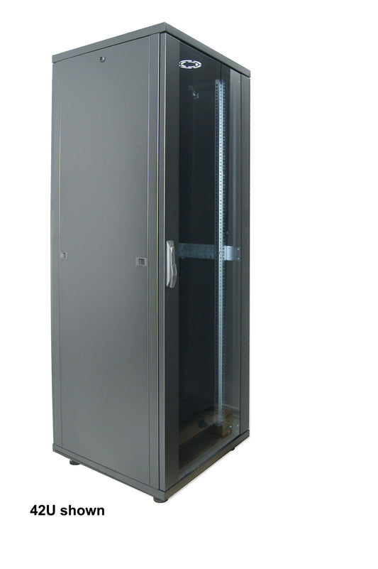 19" Netzwerkschrank, Basic Line, 42 HE, 2033 (H) x 600 (B) x 800 (T) mm, schwarz Image 1