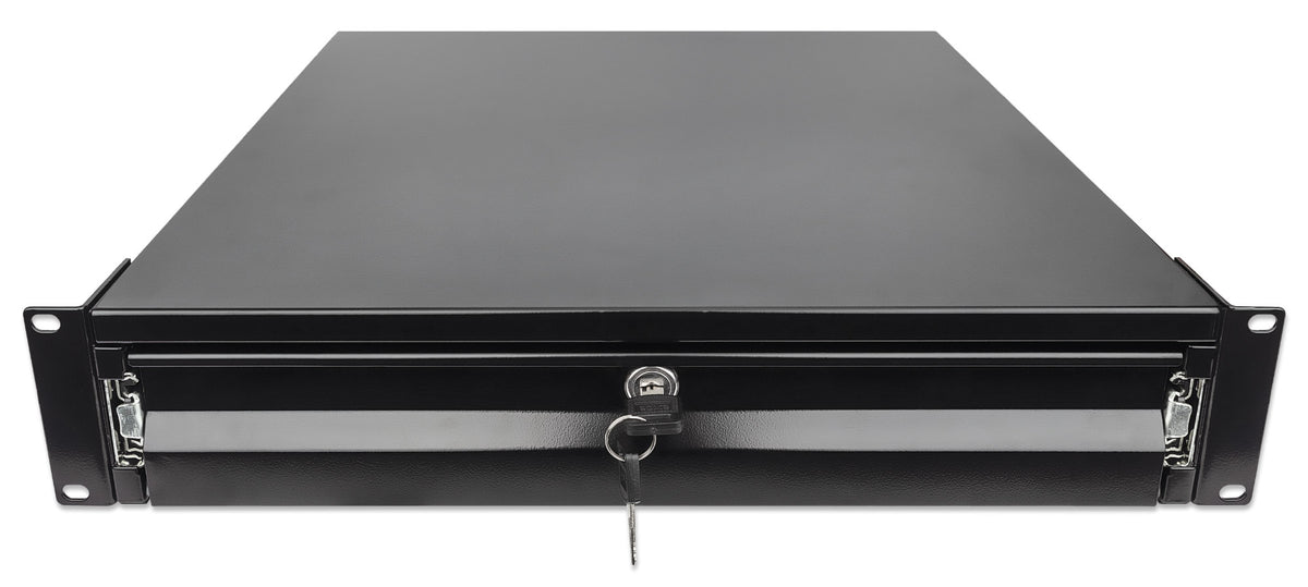 19" Schublade, 2 HE, 466 mm Tiefe, schwarz Image 3